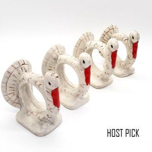 Thanksgiving Turkey Napkin Holder Set of 4